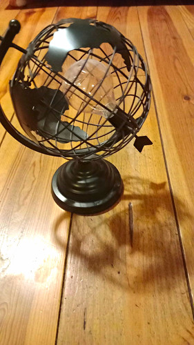 Led tischglobus metall schwarz - led,